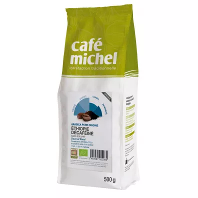 Cafe Michel Kawa ziarnista bezkofeinowa Arabica 100% Etiopia fair trade 500 g Bio