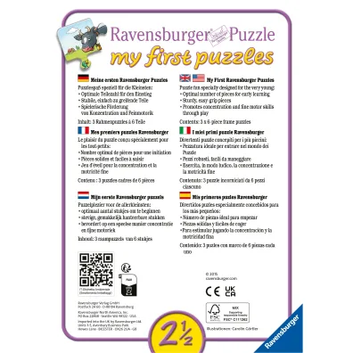 Puzzle 3x6 el. Zwierzaki Ravensburger