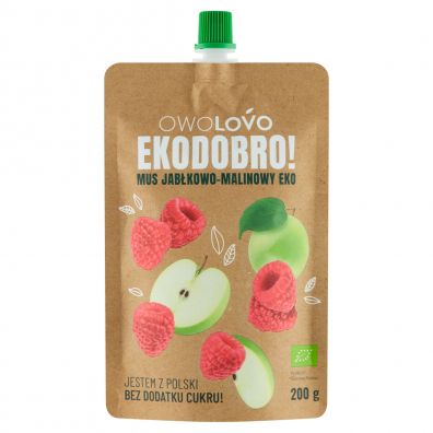 Owolovo Mus jabłkowo-malinowy Ekodobro 200 g Bio