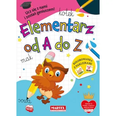 Elementarz od A do Z. Kolorowanka z naklejkami
