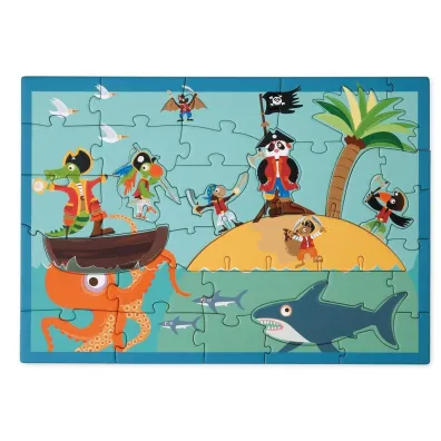 Puzzle 2w1 36 el. 2D i 3D Scenografia Piraci Scratch
