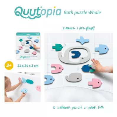 Quut Zestaw puzzli piankowych Wieloryb