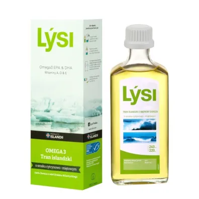 Lysi Tran Islandzki suplement diety Cytrynowo-Mi�towy 240 ml