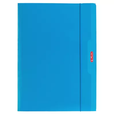 Herlitz Teczka A4 z gumk� Color Blocking niebieski