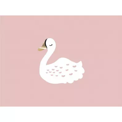 Plakat dziecicy 30x42 Pink swan