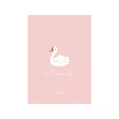 Plakat dziecicy 30x42 Pink swan