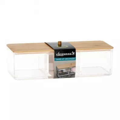 Bathroom Solutions Pojemnik kosmetyczny z bambusow pokryw 23x9,5 cm