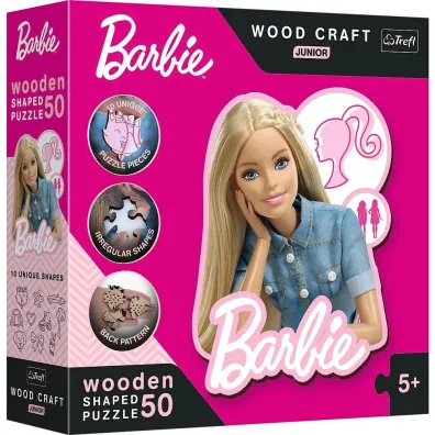 Puzzle drewniane 50 el. Pi�kna Barbie Trefl
