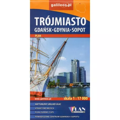 Tr�jmiasto: Gda�sk, Gdynia, Sopot. Plan 1:17 000