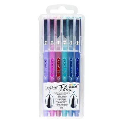 Marvy Cienkopisy Le Pen Flex Jewel 6 kolor�w