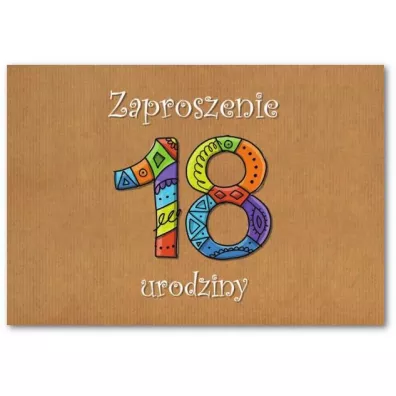Trend Zaproszenie Urodziny 18 ZT43 10 szt.