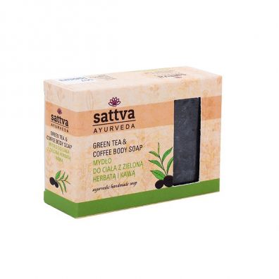 Sattva Body Soap indyjskie mydo glicerynowe Green Tea & Coffee 125 g