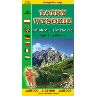 Tatry Wysokie polskie i słowackie mapa w.2