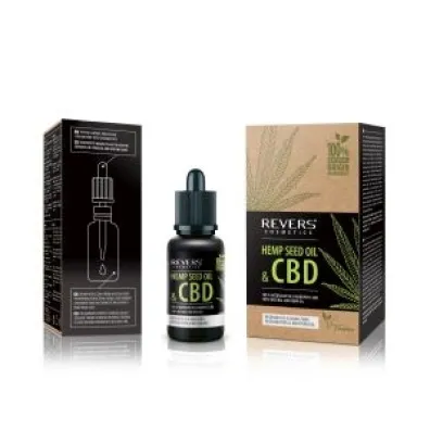 Revers Hemp Seed Oil & CBD Naturalny olej konopny z CBD 100% do twarzy 15 ml