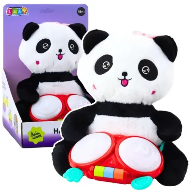 LeanToys Panda pluszowa z b�benkami
