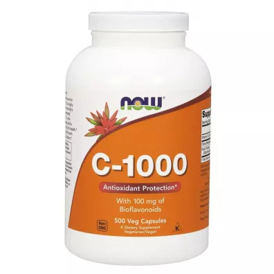 Now Foods Witamina C 1000 mg z bioflawonoidami Suplement diety 500 kaps.
