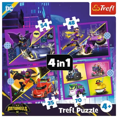 Puzzle 4w1 - Poznaj Batwheels (35+48+54+70 el.) Trefl