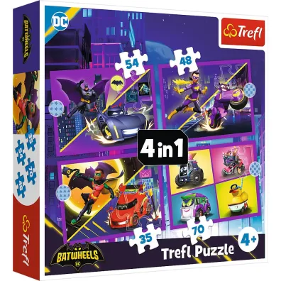 Puzzle 4w1 - Poznaj Batwheels (35+48+54+70 el.) Trefl