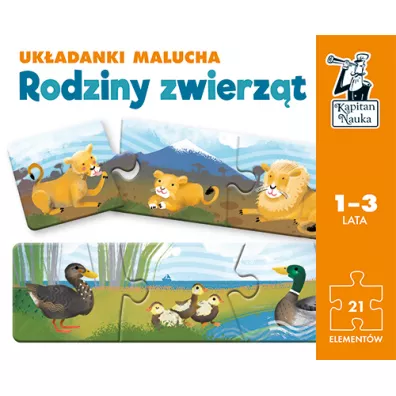 Puzzle Kapitan Nauka. Ukadanki malucha. Rodziny zwierzt Edgard