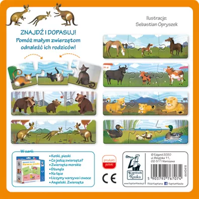 Puzzle Kapitan Nauka. Ukadanki malucha. Rodziny zwierzt Edgard