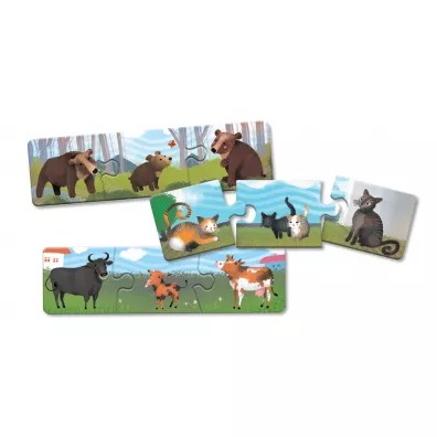 Puzzle Kapitan Nauka. Ukadanki malucha. Rodziny zwierzt Edgard