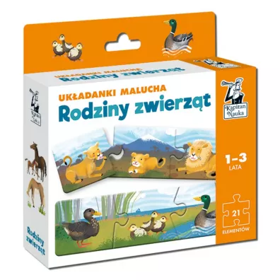 Puzzle Kapitan Nauka. Ukadanki malucha. Rodziny zwierzt Edgard