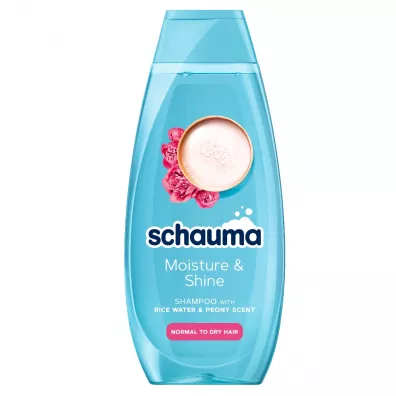 Schauma Moisture & Shine szampon do w�os�w z Wod� Ry�ow� 400 ml