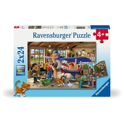 Puzzle dla dzieci 2x24 el. 2D Mechanicy w akcji Ravensburger