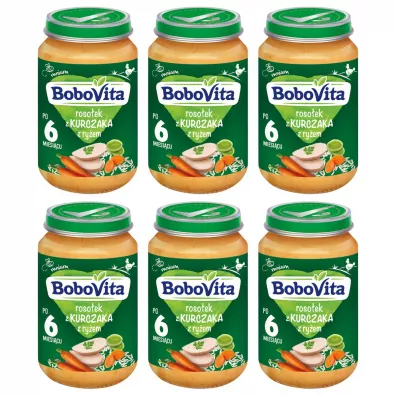 BoboVita Rosoek z kurczaka z ryem po 6 miesicu zgrzewka 6 x 190 g