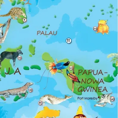 Puzzle 200 el. Mapa M�odego Odkrywcy - Zwierz�ta �wiata ArtGlob