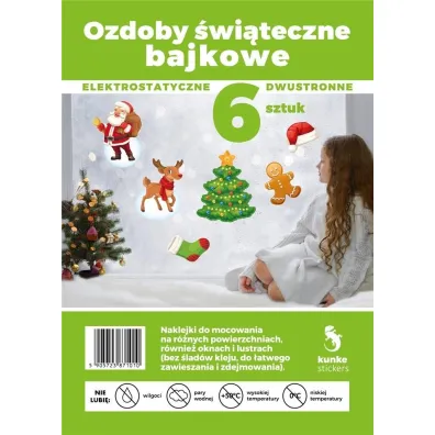 Kunke Ozdoby �wi�teczne elektrostatyczne bajkowe 6 szt.