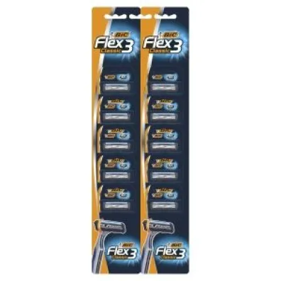 Bic Maszynka do golenia jednocz�ciowa Flex 03 na ta�mie 10 szt.