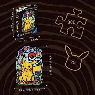 Puzzle drewniane 300 el. Pokemon Ravensburger