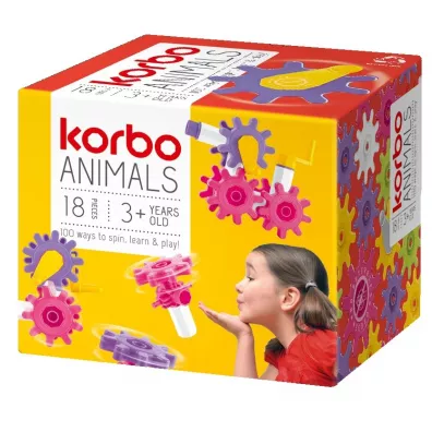 Korbo Klocki 18 el. Animals