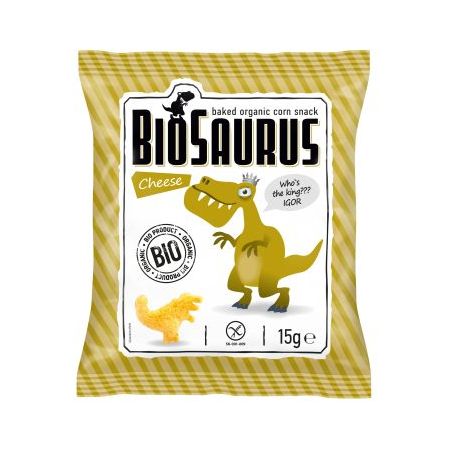 Cibi Chrupki kukurydziane Dinozaury o smaku serowym bezglutenowe 15 g Bio