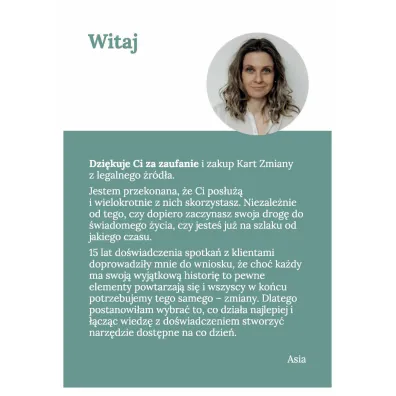 Karty Zmiany. Bo w �yciu masz to, na co si� odwa�ysz. Twoja droga do �wiadomego �ycia