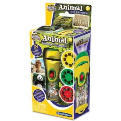Latarka i projektor Dzikie zwierz�ta Brainstorm Toys