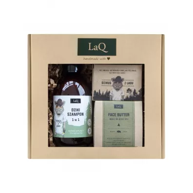 LaQ Zestaw Dzik Szampon + Myd�o w kostce + Mas�o do twarzy 300 ml + 85 ml + 50 ml