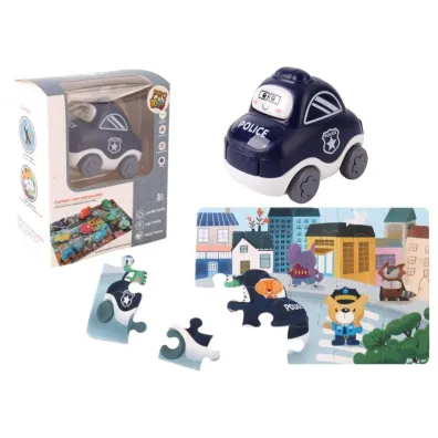 Auto puzzle 20 el. Przygoda drogowa - policja Pro Kids