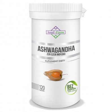 Soul Farm Ashwagandha ekstrakt 500 mg suplement diety 120 kaps.