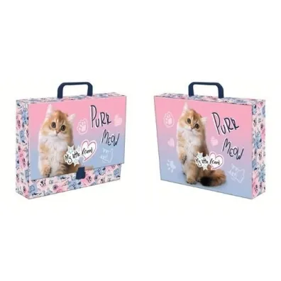 St. Majewski Teczka z r�czk� A4 XL My Little Friend Cat Pastel
