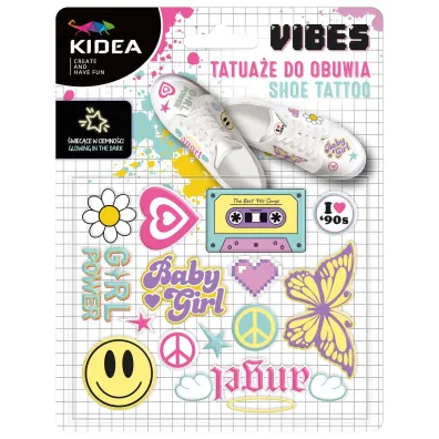 Tatuae do obuwia wiecce w ciemnoci Vibes KIDEA Derform