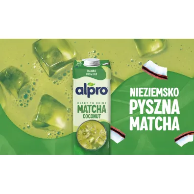 Alpro Nap�j kokosowo - sojowy z zielon� herbat� Matcha Zestaw 8 x 1 l
