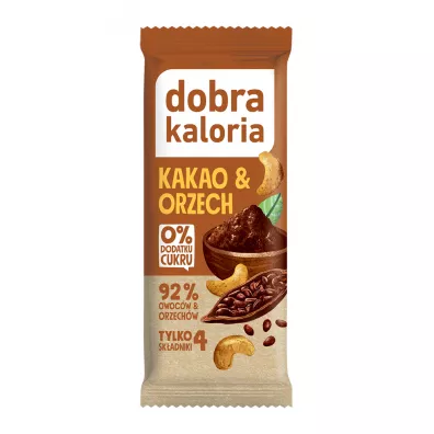 Dobra Kaloria Baton owocowy kakao i orzech 35 g