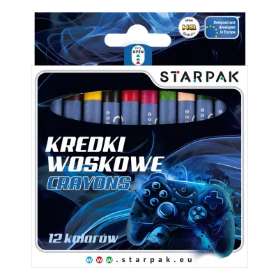 Kredki woskowe 12 kolor�w Cuties Pad STARPAK 559672