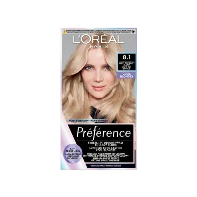 LOreal Paris Preference farba do w�os�w 8.1 Jasny popielaty blond