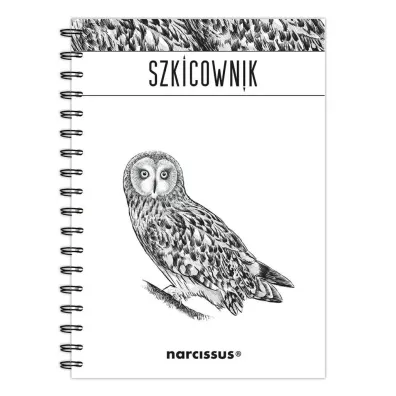 Narcissus Szkicownik B5 na spirali Sowa g�adki