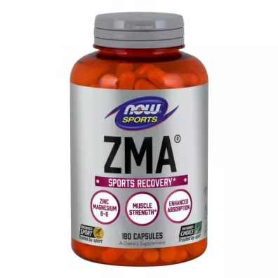 Now Foods ZMA - Cynk, Magnez i Witamina B6 Suplement diety 180 kaps.