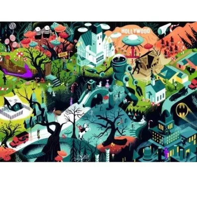 Puzzle 1000 el. Filmy Tima Butrona Heye