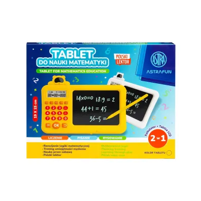 Astra Tablet do nauki matematyki LCD 19x15 cm + Polski lektor, 1 szt.